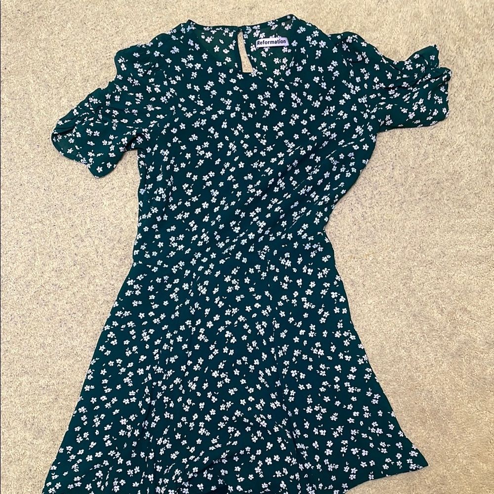 Floral Green Dress reformation